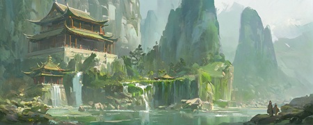 02215-1481335265-chinese buliding,temple,guofeng,(pond_0.8),sunkilow,concept art,waterfall come from the mountain top,panorama,long shot,(reflect.jpg